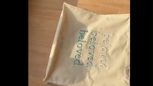 Ready Stock Bebe Beloved Korea White Beige Pink Yellow Green Blue Tote Canvas Bag Student School Women Shoulder Casual Simple Girl Boy Comfortable Modern Classic Cute Pretty Cozy Ikea Bakery Maaaaaas