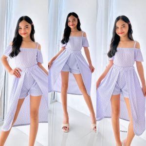 UR HEARTY POLKA TERNO SET FOR KIDS GIRL (7-10 YRS OLD) GRATEFUL