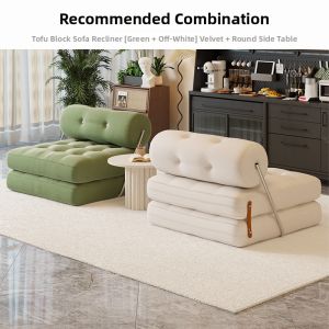 YIZUO | Tofu Shaped Soft Multi-layer Lazy Foldable Armless Fabric Sofa