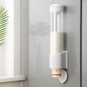 Wall Mounted Dustproof Paper Cup Holder Easy Storage