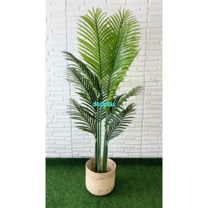 Pohon Imitasi Tanaman Artificial Palem T150 Latex Cover Pot Rotan Ulir Dekorasi Apartemen Hiasan Ruang Tamu