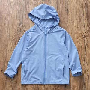 UV Protection Breathable Childrens Outdoor Clothing Hooded Kids Summer Outerwear Polyester Fiber Skin Clothes for Boys And Families