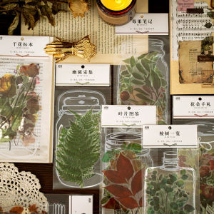 Stickers Punk | Vintage Flower Dry Flower Leaf Handmade Stickers for Scrapbooking