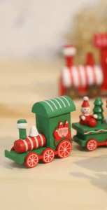 Christmas Plastic Train Ornament Christmas Decoration Cake Decorate Xmas Home Decor Childrens Toy