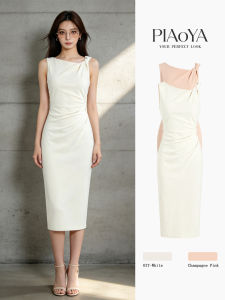 PIAOYA | Sleeveless Long Dress Slim Fit High End Feel Twisted Hip Hugging