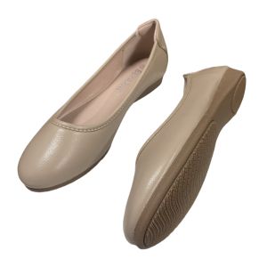 Beyarne Silver Air Stewardess Flat Shoes Thick Bottom Soft Sole round Toe Womens Foot Comfortable Work Shoes Black