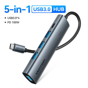 Vention New 6 IN 1 USB 3.0 Type C 100W HUB 4K 60Hz to HDMI RJ45 Splitter Adapter Docking for MacBook iPad Samsung Xiao PC Laptop
