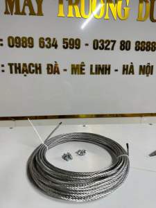 Combo 50 40 30 20 10 mét dây Cáp Mạ Kẽm phi 4