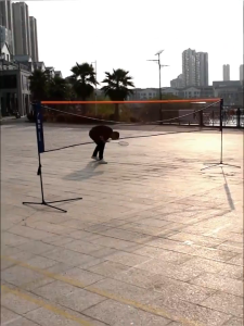 เน็ตตาข่ายแบดมินตัน แบบพกพา Easy Setup Nylon Sports Net with Poles Portable Badminton Net Set ขนาด 5.1 เมตร พร้อมถุงพกพา