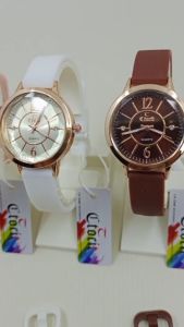 CTOCIT DM48329 JAM TANGAN WANITA MOTIF KACA BELIMBING DIAL POLOS TALI KARET RUBBER LEMBUT JAM CEWE MINIMALIS DELAPAN MARET