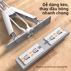 Absorbent Sponge Mop for Home and Dormitory with Foldable Squeezing Function