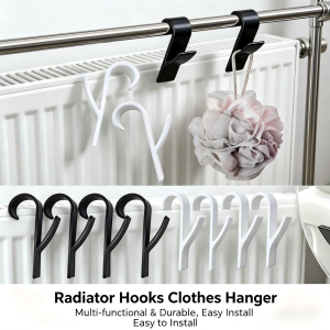 10/20pcs Radiator Rail Hooks Bathroom Shower Towel Holder Hanger Heated Clips Storage Racks Clothes Scarf Hanger Hooks