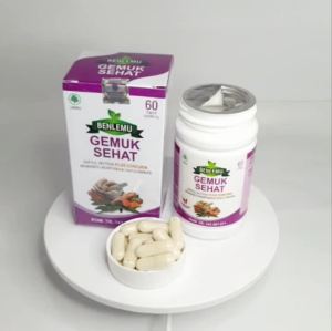 BENLEMU Kapsul GEMUK SEHAT Asli Original Kapsul Esktrak Plus Curcuma Suplemen Penggemuk Badan