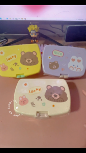 Kotak Makan Lucky Bear 2 Sekat | Kotak Bento Lunch Box Kotak Makan Bekal Serbaguna Catering Box Tempat Makan Siang Anak-Anak