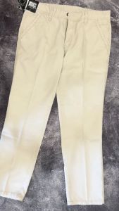 Celana Panjang kanvas putih tulang pria reguler fit premium terbaru casual trendy Pakaian Trendy Semua Musim Celana Panjang Premium Lebar Pinggang Bervariasi - Lazada
