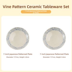 SIYUE | Vintage Edge Chinese Ceramic Dinner Plate Deep