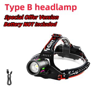Super Bright 990000000LM LED Headlamp 6500M Long Shot USB Rechargeable Head Flashlight For Outdoor Camping Hiking Hunting