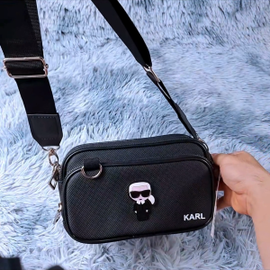 Túi Đeo Chéo Nam Thời Trang KARL LAGERFELD - Chất Liệu Da Dầy Dặn Chống Thấm Quai Đeo Tùy Chỉnh