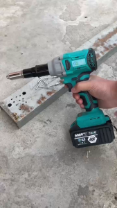 2 pcs BATTERIES + Brushless Riveter Drill Machine Cordless Riveting Tool Set