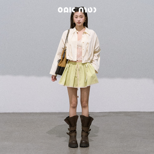 OAKMOO | Chân Váy Dạng A-Line Bông Xốp Chất Liệu Cotton Có Ren