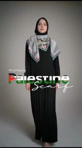 SKYSHOP HIJAB FREE PALESTINA SCARF BY GIOK BAHAN VOAL PREMIUM KERUDUNG SEGI EMPAT MURAH KEKINIAN CANTIK