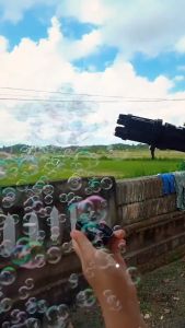 Mainan Pistol Bubble Elektrik / Mainan Pistol Gelembung Sabun Anak Bubble Gun Machine - Kualitas Terjamin - Bubuk Sabun Termasuk