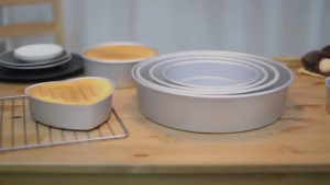 4/6/8inch Round Aluminum Baking Tin Pan Mold Round Cake Mould with Loose Base Chiffon Cake Loyang Kek