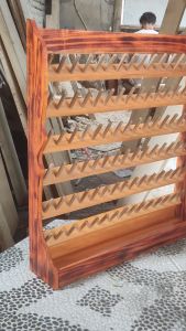 Rak Benang Jahit / Tempat Penyimpanan Benang Motif Bakar