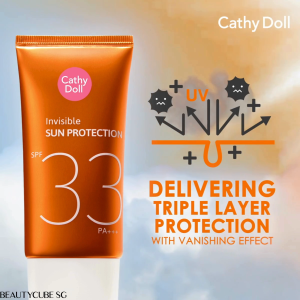 [SG SELLER] CATHY DOLL INVISIBLE SUN PROTECTION SPF33 PA+++ 20ML60ML