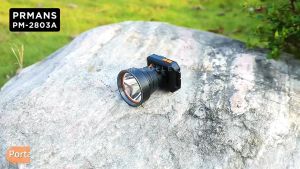 Senter Kepala Terbaru Tahan 48 Jam PRMANS PM-2803A Daya 20 Watt Baterai 10.000mAh Tahan Air Dan Benturan Warna Hitam Ready Cahaya Putih Cas USB Tipe-C Headlamp | Headligt LED Rechargeable