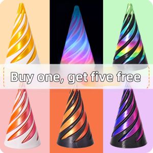 FUMENGLAN | Fluorescent 3D Printing Stress Relief Spiral Cone Toy Model
