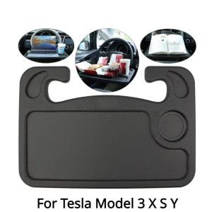 For Tesla Model 3 X S Y Car Travel Laptop Desk Multifunctional Steering Wheel Table Eating Food Notebook Holder Car Accessories