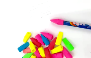 20Pcs Pencil Cap Erasers Colored Eraser Bullet Shape Pencil Nib Protective Cover School  Homework Modification Stationery