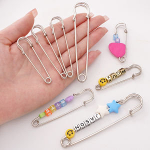 5Pcs Iron Large Safety Pins for DIY Beading Jewelry Keychain Brooch Making Clothing Decoration Pendant Handicraft Accessories