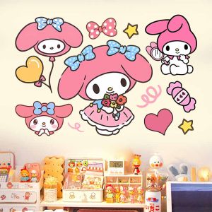 Adorable Cartoon Stickers for Childrens Room Waterproof PVC Wall Decals Little Girl Bedroom Decorations Cute Nursery Art