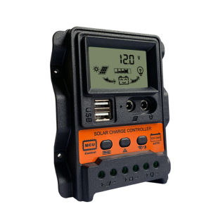LCD Display Solar Charge Regulator 12V 24V Dual USB Ports for Reliable Solar Power Charging