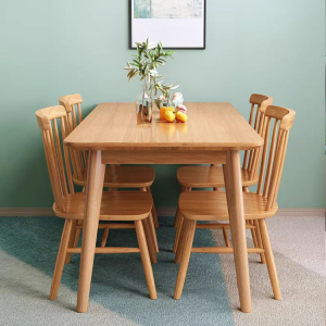 lron Poetry.PH 140/120/100cm Wooden Dining tableSolid Wood Table Legs Easy To Assemble And Reliable To Use