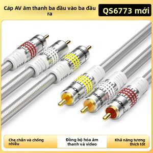 Choseal | Dây Cáp AV Cao Cấp với Đầu Kết Nối RCA Đỏ Vàng Trắng
