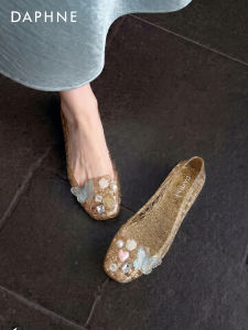 Daphne | Lace-Up Transparent Jelly Womens Sandals