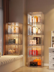 TAOXIAOHE | Space-saving Transparent Dustproof Luxury Bag Display Shelf