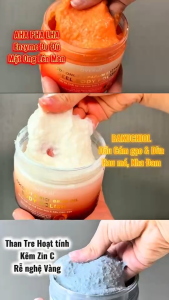 COMBO Tẩy Da Chết Body Cơm Dừa OVERall - Bakuchi Oil/Enzym Đu đủ/Than tre hoạt tính 250ml