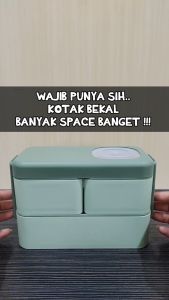 BabyShop-C779 Kotak Makan 2 Tingkat Portable 1050ML Ada Sauce Cup / Lunch Box 2 Layer / Rantang