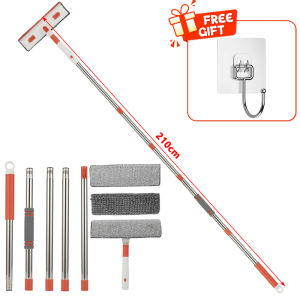 New Long Handle Window Cleaner Tools Set 180° Rotatable Long Handle Window Mop Household Squeegee Wiper Dust Cleaner Brush