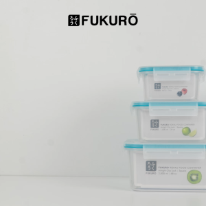 Fukuro Rokku Clip Lock Container 550ml / 1000ml / 2000ml (Square)