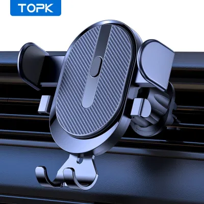 TOPK | Car Phone Holder Mount TOPK 2023 Upgrade Auto Locking Universal Phone Holder with Hook Clip for Car Air Vent for iPhone Samsung