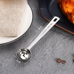 ช้อนวัดน้ำตาลนมสแตนเลส 304 สำหรับร้านกาแฟและบาร์ เครื่องมือวัดปริมาณ ช้อนวัดน้ำ ช้อนวัดน้ำตาล ช้อนวัดน้ำนม ช้อนวัดน้ำตาลผลไม้