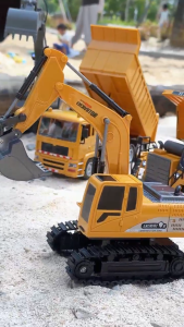 🚧รถขุดบังคับ 2.4G รถดั้มบังคับ รถบังคับวิทยุก่อสร้าง รถของเล่นเด็ก รถบังคับวิทยุ ของเล่นเด็ก 5CH/6CH