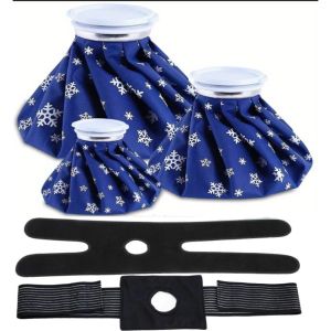 Ice Bag[6" 9" &11" ] Hot and Cold Reusable Ice Bag Elastic Breathable Support Wrap(for Hot Therapy is 50-60℃)