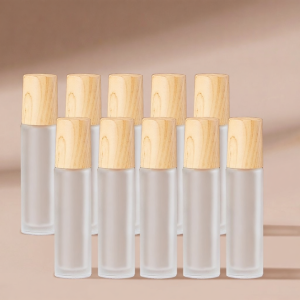 Wood Grain Roll-on Glass Sample Bottle 6ml