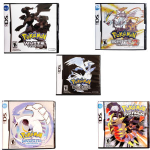 Bandai | USA English Anime Peripheral Black Soulsilver Diamond Pokemon Console Cartridge NDS Game Card Black Box Game Collection Boy Gift